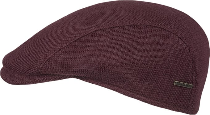 Conor - Polyester flat cap - Bordeaux rood