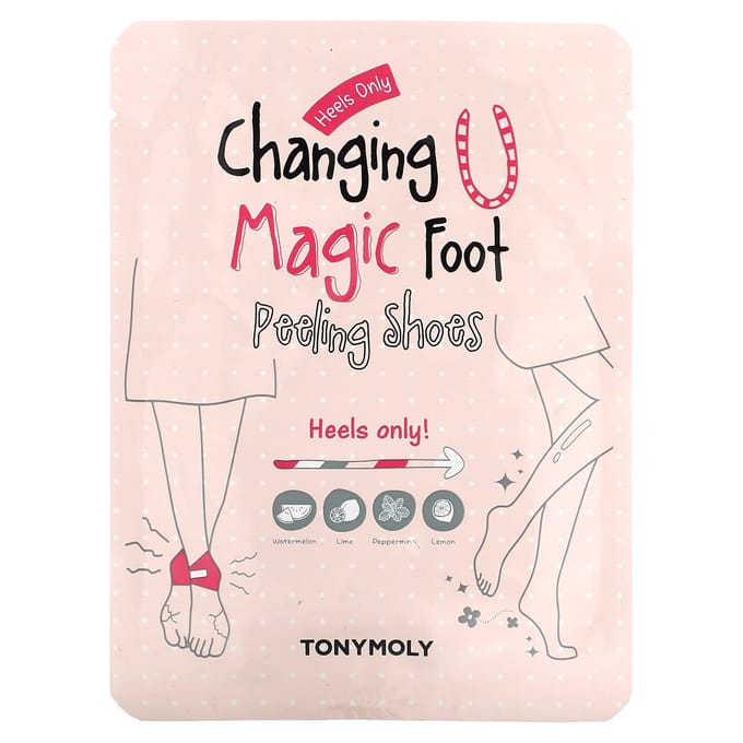 TonyMoly, Change U Chaussons Peeling Magiques pour les Pieds, 1 paire, 0,63 oz (18 g) white