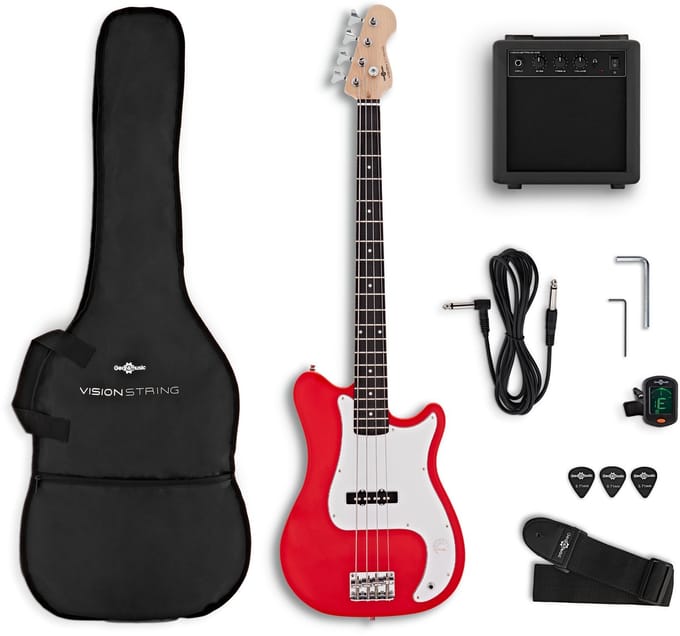 VISIONSTRING Basgitaarpakket, Rood