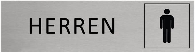 CombiCraft Aluminium Deurbordje "Herren " 165x45mm met tape