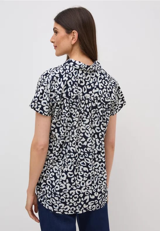 Katoenen blouse met patroon