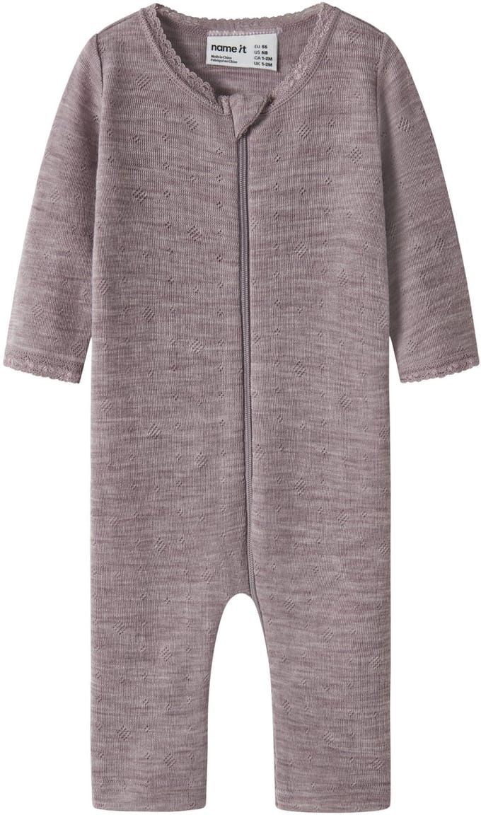 NAME IT - NBFWANG WOOL NEEDLE NIGHTSUIT SOLID - Baby - Pyjamas