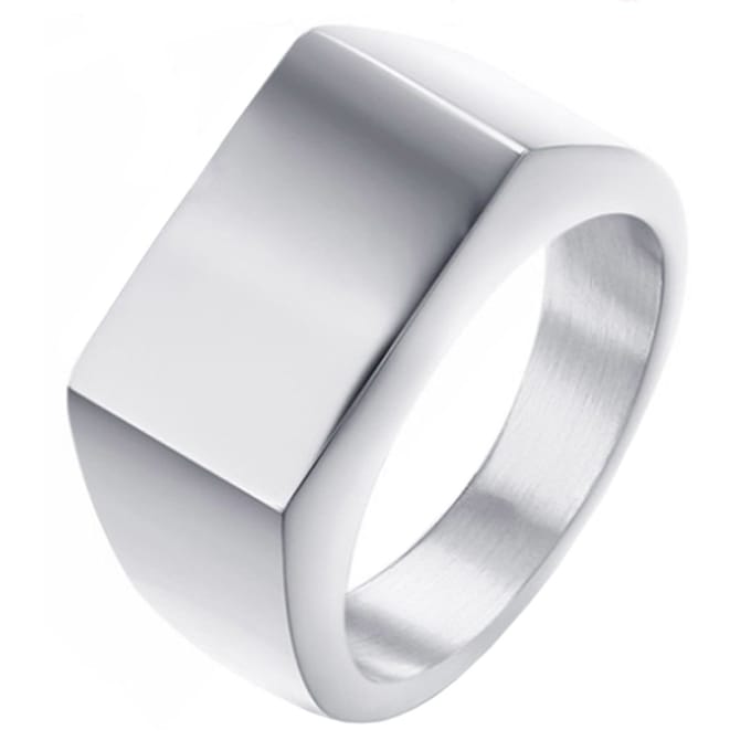 Edelstaal zegelring Zilverkleurig van Mendes Jewelry-20mm