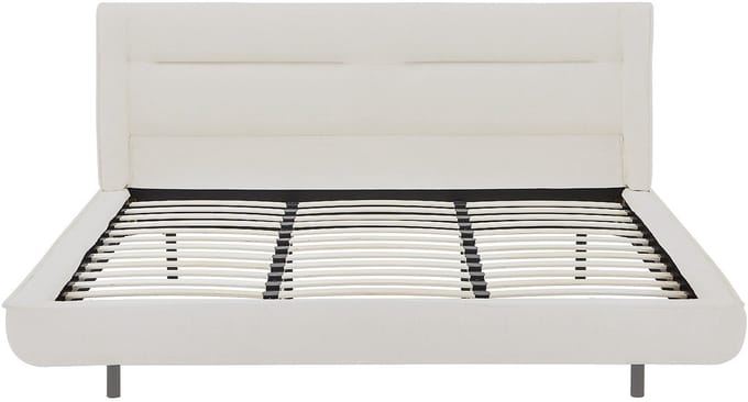 Vente-unique Bedframe stof beige 180 x 200 cm (Super King Size Bed)