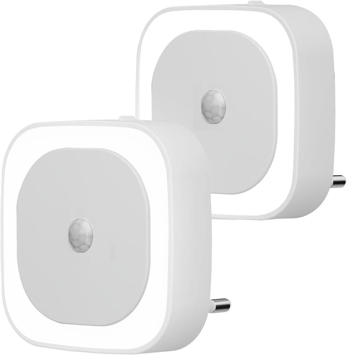 Dimbare nachtlampjes met bewegingsmelder 2 stuks indirect licht stopcontact