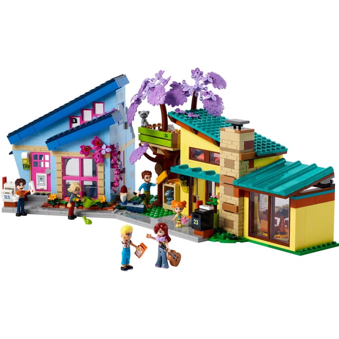 LEGO 42620 Friends Olly en Paisley's huizen Speelgoed Speelhuis Set met Mini Poppetjes