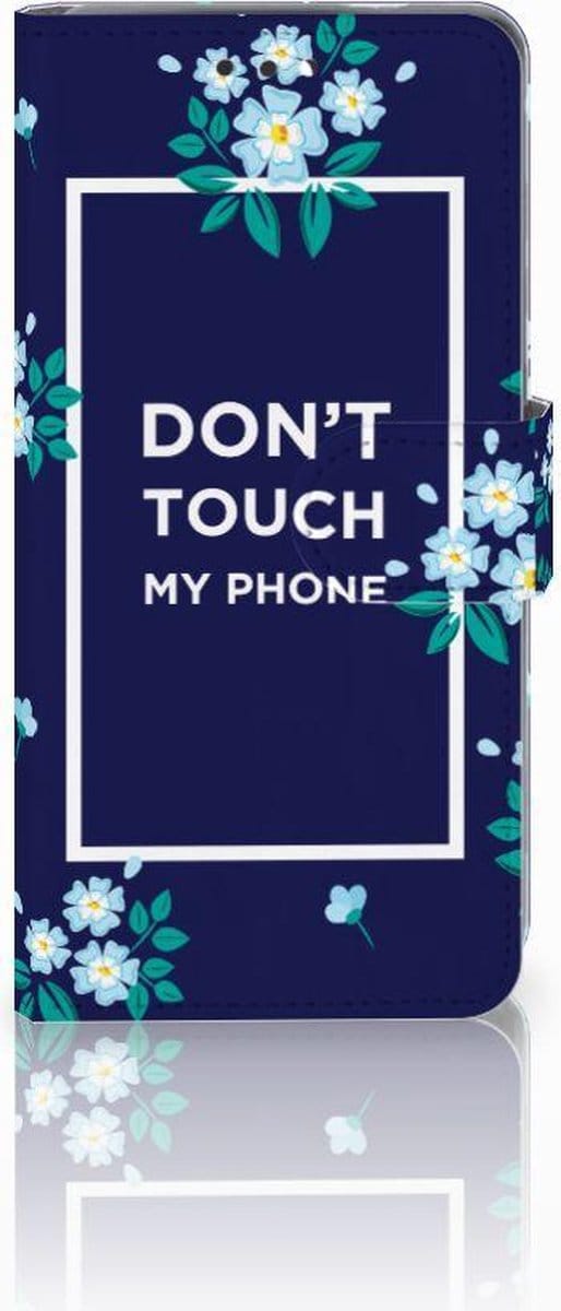 Nokia 3.1 (2018) Portemonnee Hoesje Flowers Blue DTMP