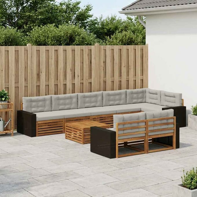 vidaXL - Buiten - bank - set - 9 - st