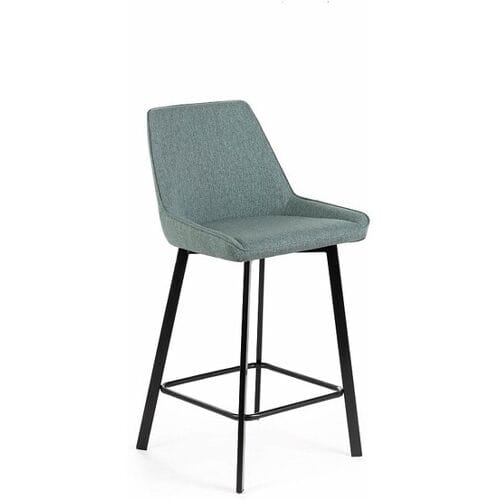 Fox Tabouret en tissu noir Lot de 2 pcs