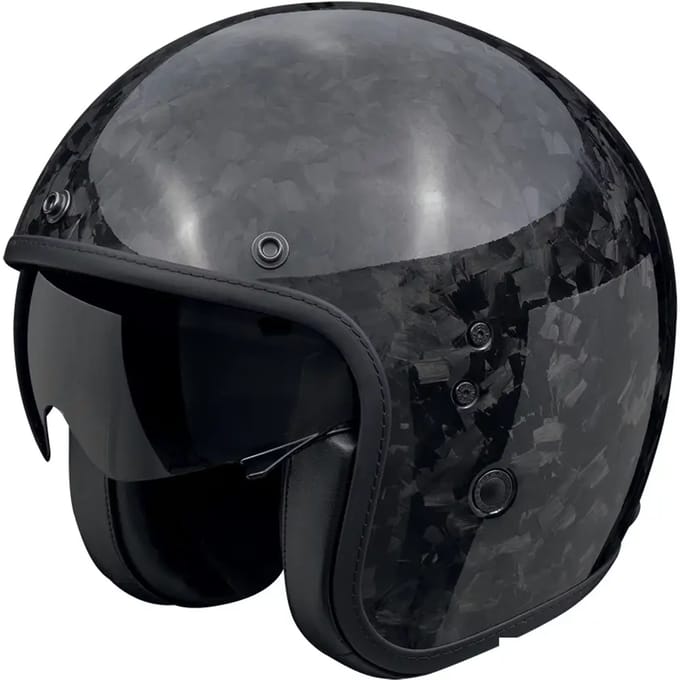 Jet motorhelm Scorpion Belfast Evo Onyx Carbon Solid