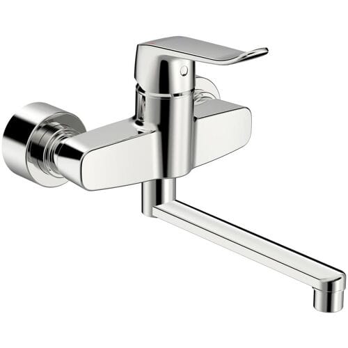 HANSACLINICA single lever basin mixer 2-hole wall mounting 01536283