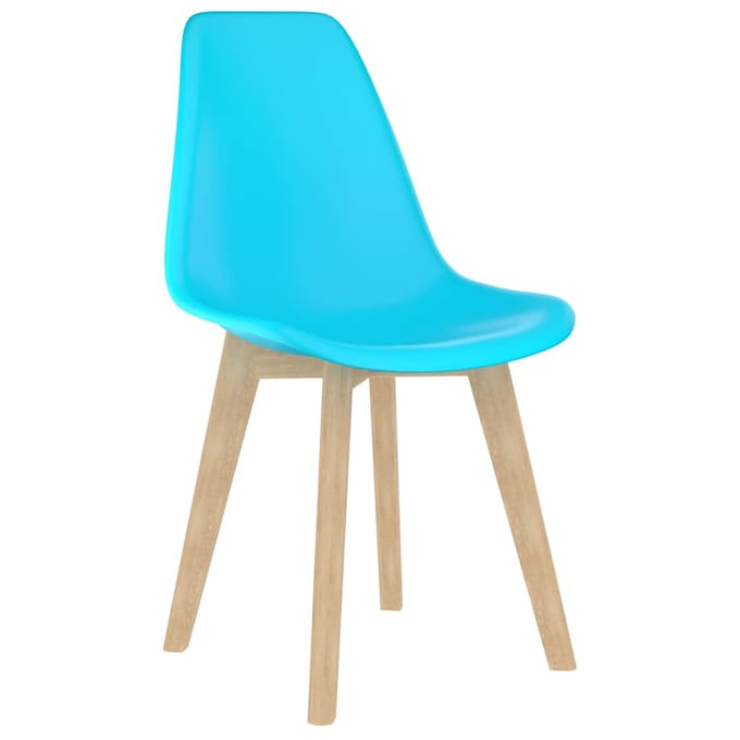 vidaXL - Eetkamerstoelen - 2 - st - kunststof - blauw