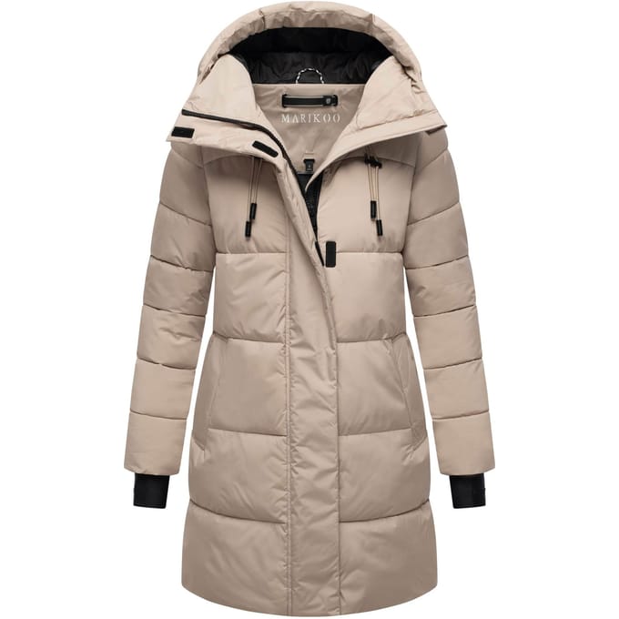 Marikoo dames winterjas met capuchon & fleecevoering – Kaituu