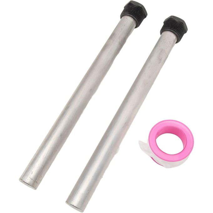 2 stuks RV Boiler Anoderod 19 x 235 mm 3/4 inch NPT Beschermende Anoderod voor Mor‑Flo RV Boilers gray