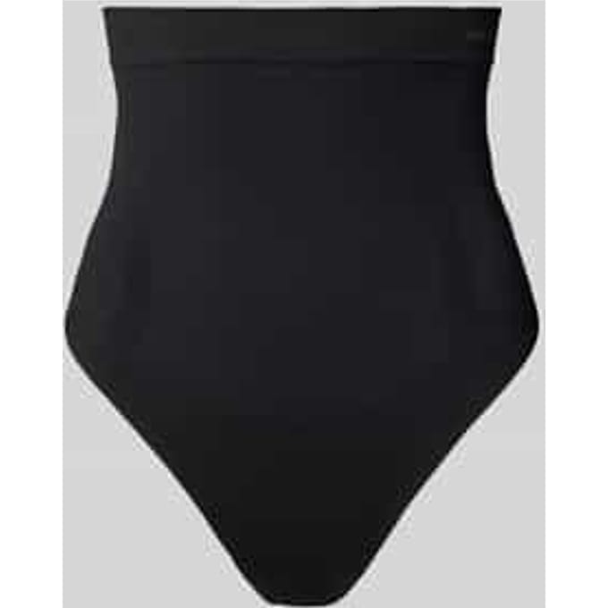 High waist string met labelprint