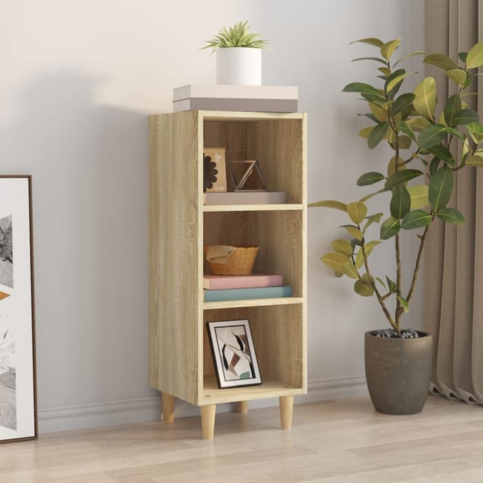 vidaXL - Dressoir - 34,5x32,5x90 - cm - bewerkt - hout - sonoma - eikenkleurig