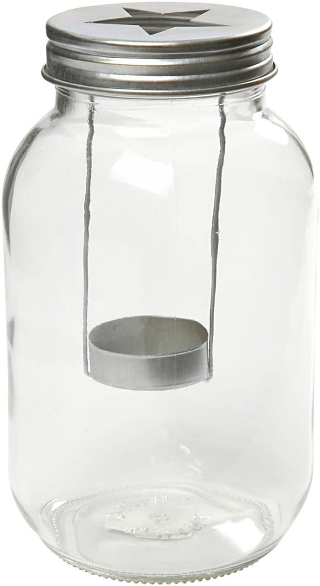 Lantaarn, H: 18 cm, d 10 cm, 1 stuk