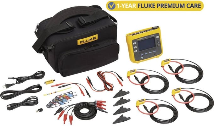 Fluke Fluke-1736/FPC EU Netwerkanalyser 3-fasig Met logger, Incl. stroomtang
