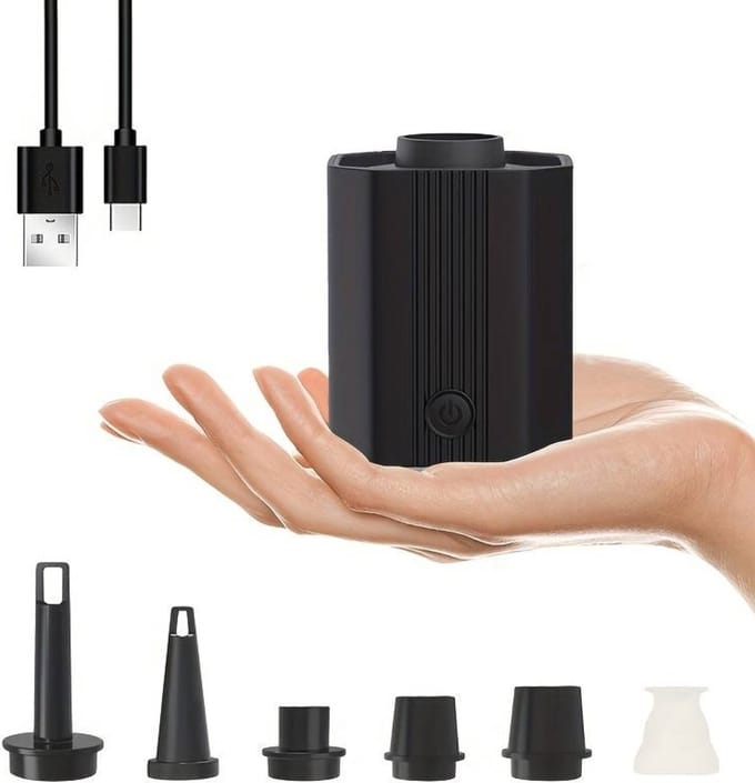 Livano Luchtbedpomp - OpblaaspompLucht Pomp - Luchtpomp - Camping Pomp - Mini - Zwart
