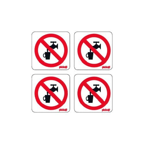 Toolstation Sticker geen drinkwater 5x5cm (4 Stuks)