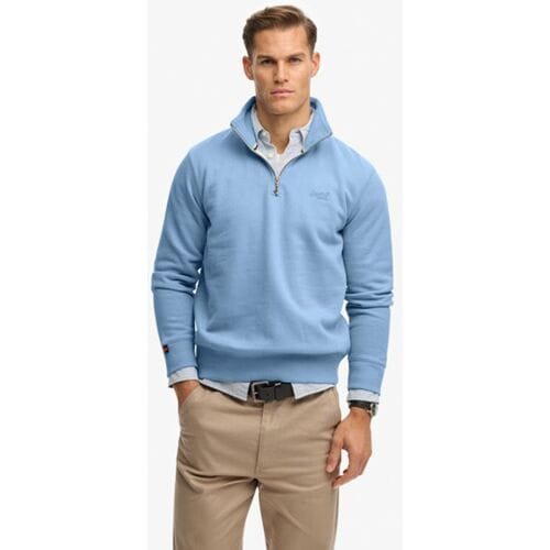 Superdry - Essential Logo Half Brushed Zip Hoodie - Heren - Hoodies