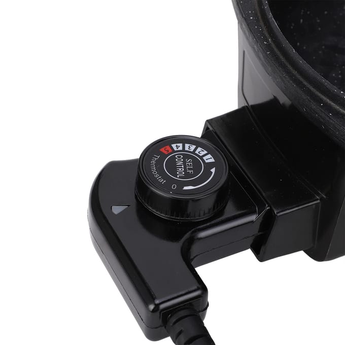 2 in 1 Anti-aanbak Elektrische Grill & Hot Pot met Glazen Deksel gray
