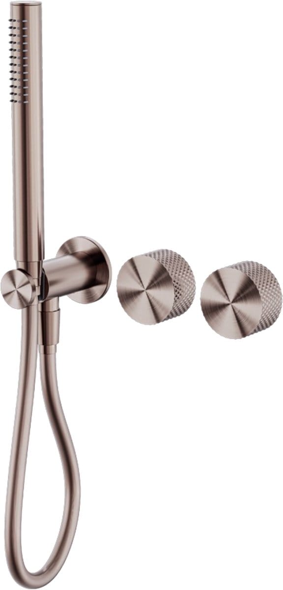 Owen & Finch Messing Handdouche Staafmodel – Geborsteld Satijn Brons PVD - Diamantkarteling - Progressive Mengkranen