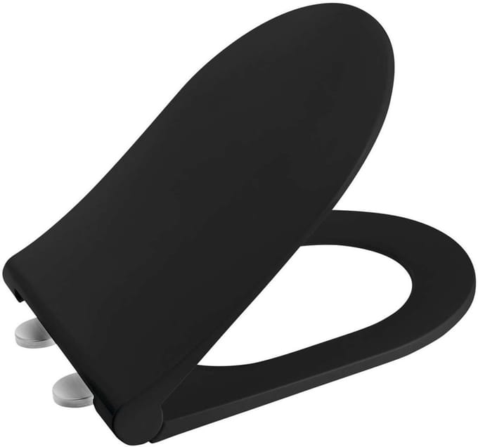 Sapho WC-zittingen - Awa Slim toiletzitting, Soft Close, mat zwart 100787-110