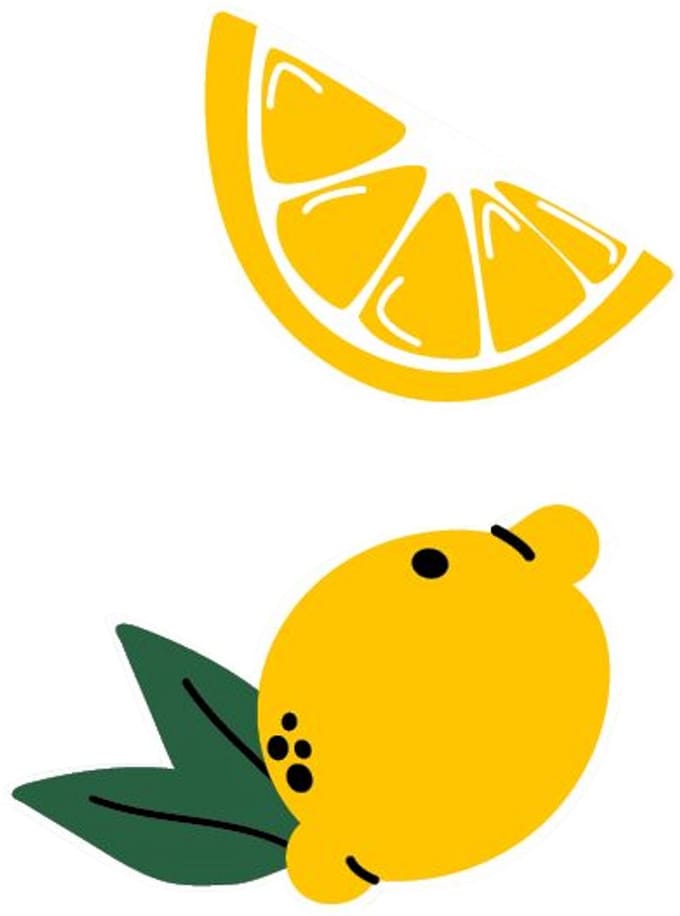6x Sticker Lemons XL - stickers - sluitzegel - cadeausticker - leuk inpakken