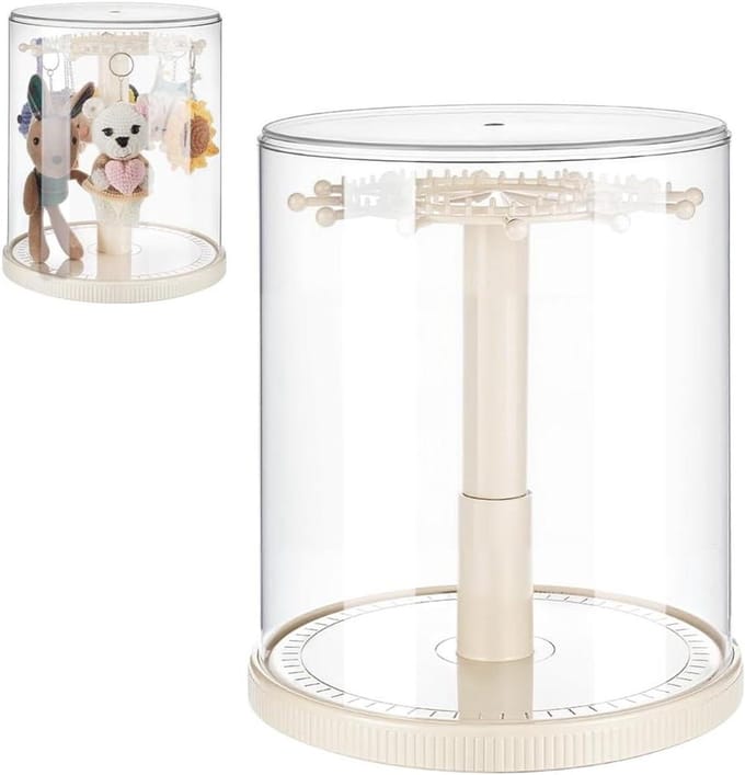 Dailygoods- Vitrinekast 360° draaibaar - Transparante