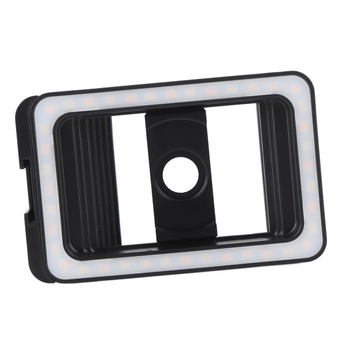 17mm+37mm Schroefdraad Lensadapter met LED Invullicht Eendelig Lens Telefoonadapter voor Android Lens white