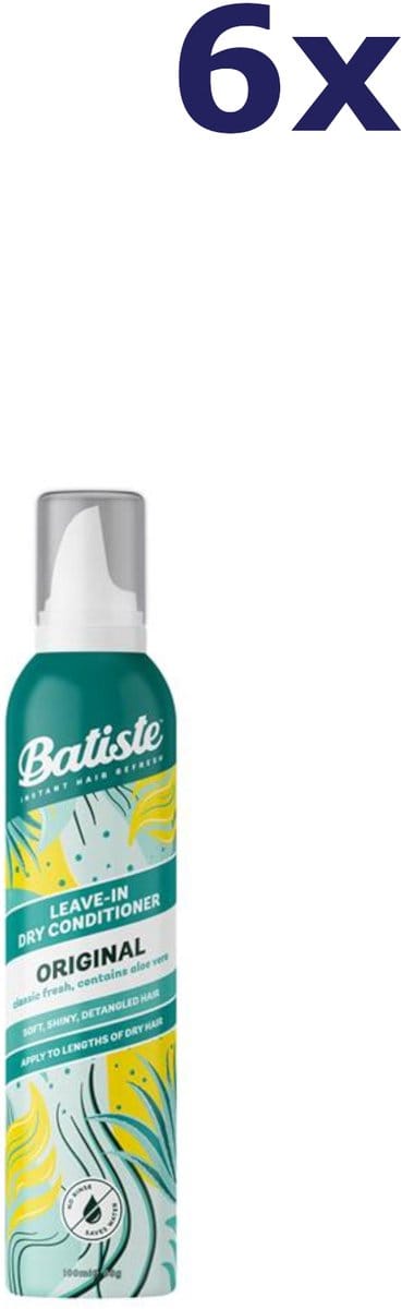 6x Batiste Leave-In Dry Conditioner 100ml Original