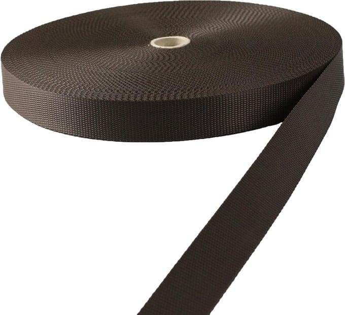Polypropyleen Band - Webbing Band - Tassen Maken - Scheurvast Materiaal - 50 meter - Bruin