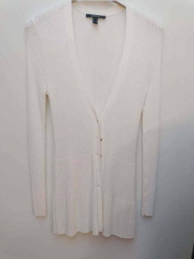 Lange vest van Esprit - wit - maat S