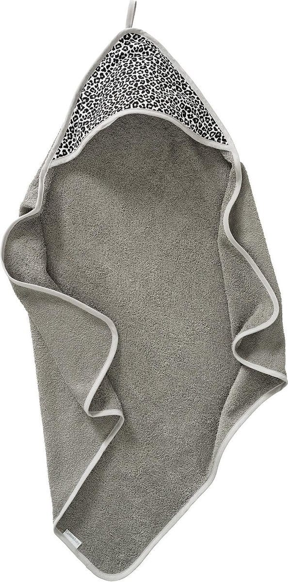 Cottonbaby Badcape - badstof - panter grijs