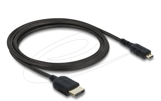 Premium Micro HDMI - HDMI kabel | Slimline | HDMI2.1 (8K 60Hz + HDR) | zwart | 2 meter
