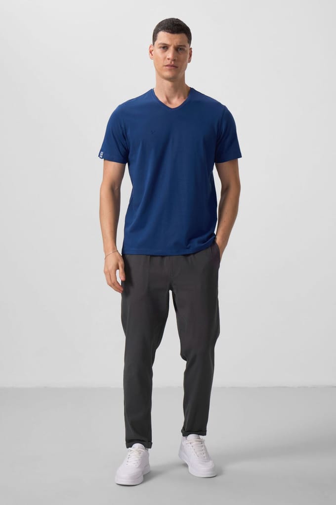 Heren V-hals Korte Mouwen T-shirt