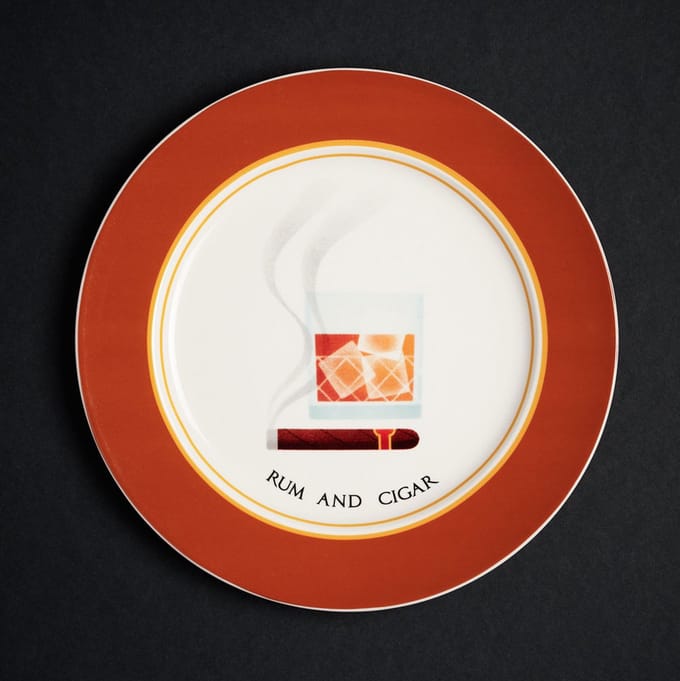 BLOGO Design Bone Collection HAPPY TABLE “CIGAR” China Porselein Bord 20 cm