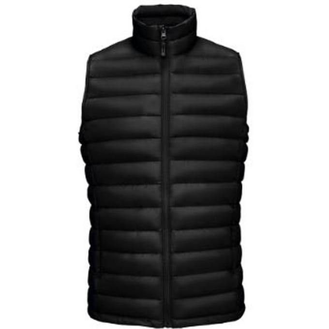 SOLS Heren Wilson Lichtgewicht Gewatteerde Bodywarmer (Zwart)