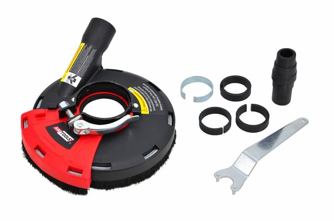 Awtools AW09101 - Hoekslijper Stofbescherming - 115-125mm - Stofafzuiging - Kunststof