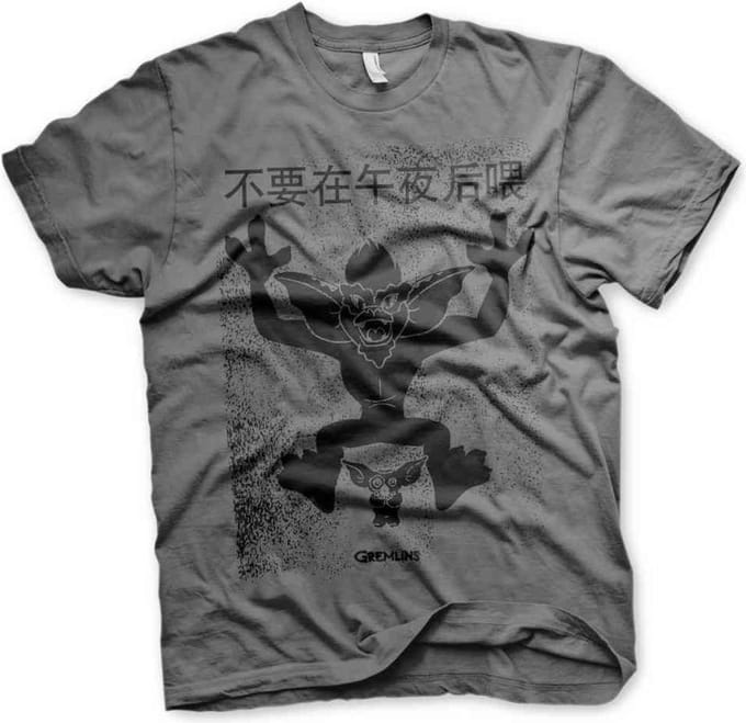 Gremlins Heren Tshirt -S- Chinese Poster Grijs