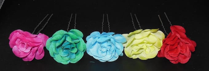 Haarpinnen fleurige kleuren 5 soorten