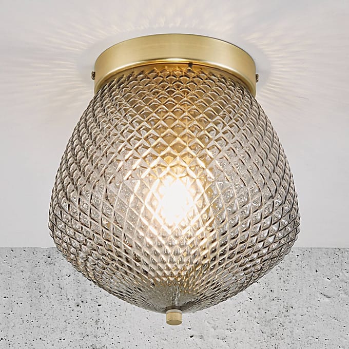 Nordlux Plafondlamp Orbiform Gerookt Glas ⌀20cm E27