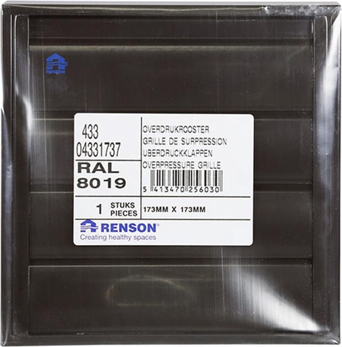 Renson Dampkaprooster 173x173mm bruin