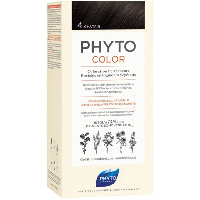 Phytocolor Permanente Haarkleuring 4 Chatain Intense En Natuurlijke Kleur