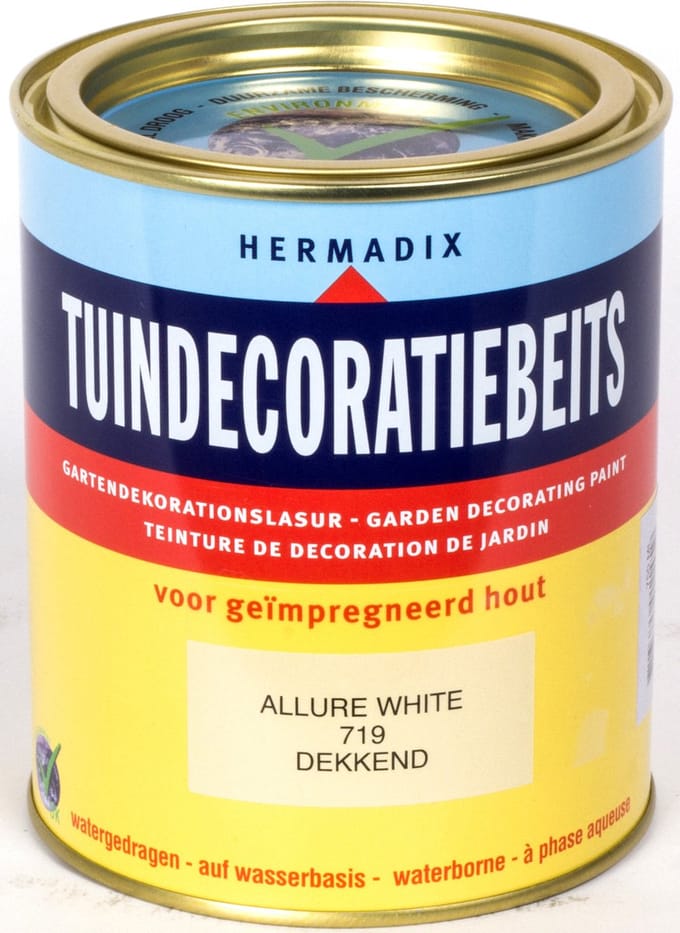 Hermadix Tuindecoratiebeits dekkend 719 Allure White - 0,75 l