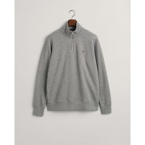 Gant Trui Shield Half-Zip Sweat Grijs Melange / male