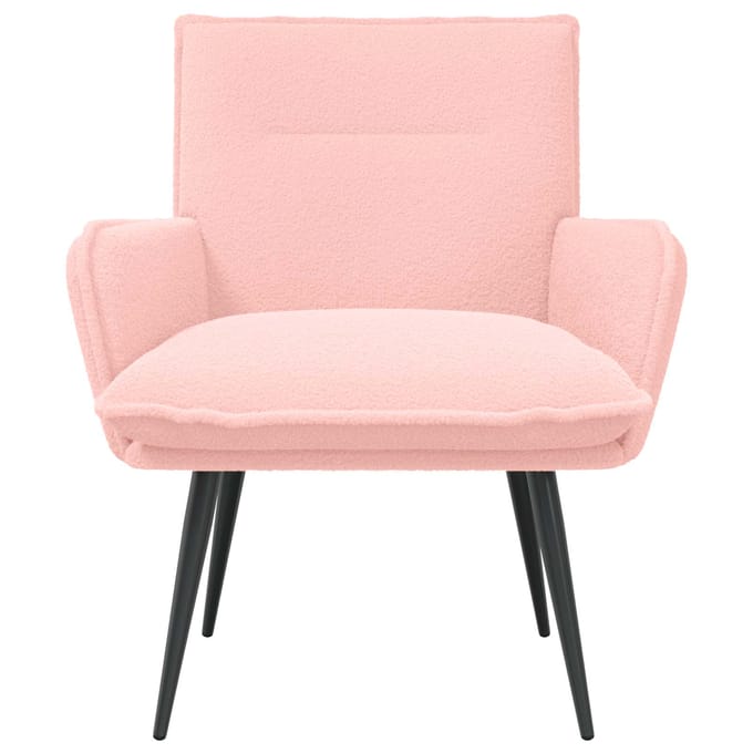 vidaXL - Fauteuil - Roze - Bouclé