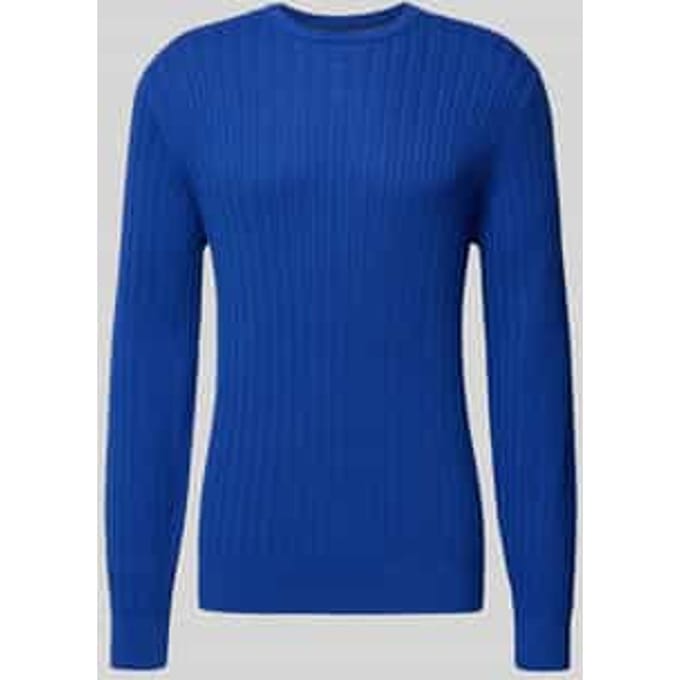 Gebreide pullover met ribboorden