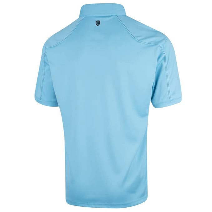 Island Green Heren Gestikt Golf Poloshirt (Turquoise)